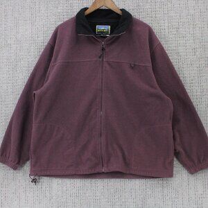 Vintage Roundy Ridge Fleece Jacket XL Men Red Full Zip Long Sleeve Polyester 90s